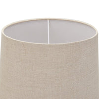 Hill Interiors Delaney Candlestick Lamp With Linen Shade in Natural Wash