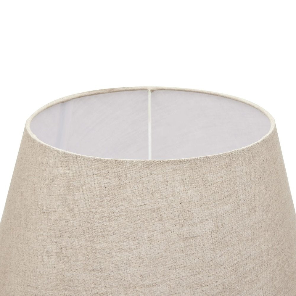 Hill Interiors Delaney Spindle Lamp With Linen Shade in Natural Wash