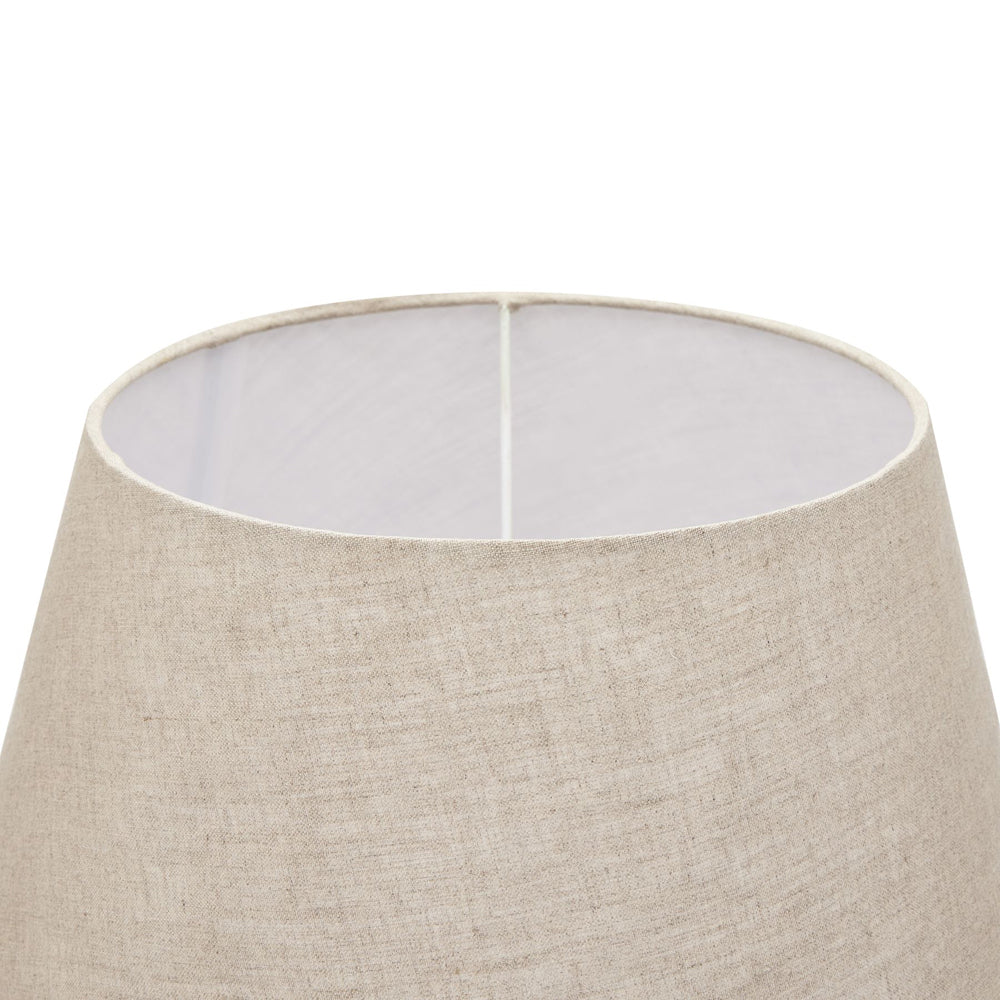 Hill Interiors Delaney Natural Wash Spindle Lamp with Linen Shade