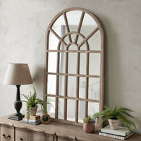 Hill Interiors Copgrove Collection Arched Paned Wall Mirror