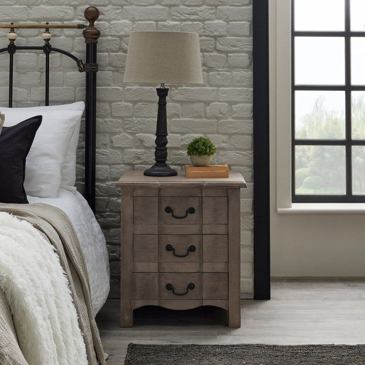 Copgrove Collection 3 Drawer Bedside Table Hill 2