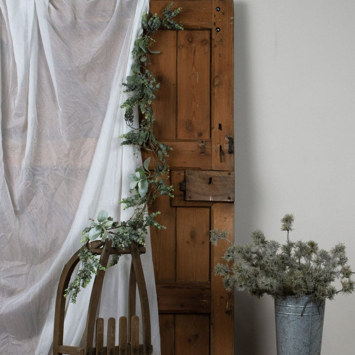 Eucalyptus And Lambs Ear LED Winter Garland Hill 4