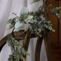 Hill Interiors LED Winter Garland with Eucalyptus and Lambs Ear