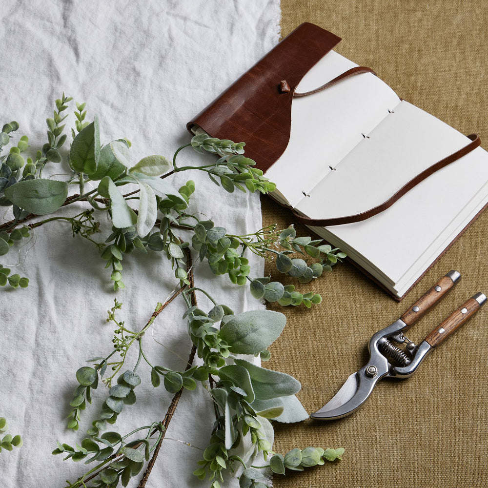 Hill Interiors LED Winter Garland with Eucalyptus and Lambs Ear