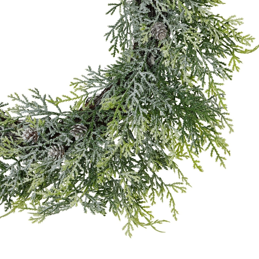Frosted Pine Wreath with Pinecones Hill 7