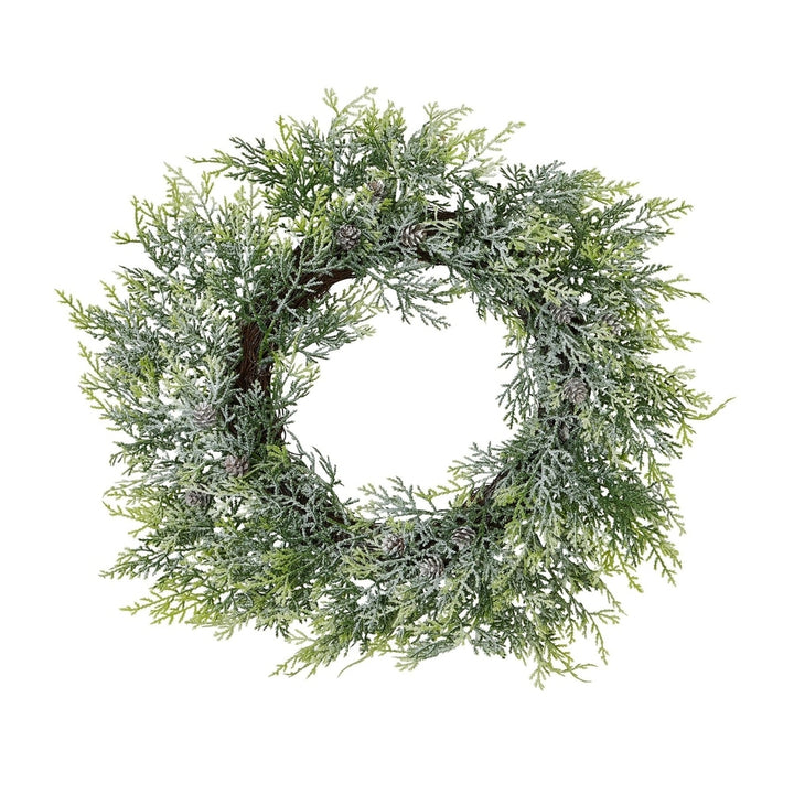 Frosted Pine Wreath with Pinecones Hill 6