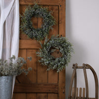 Hill Interiors Frosted Pine Wreath with Pinecones