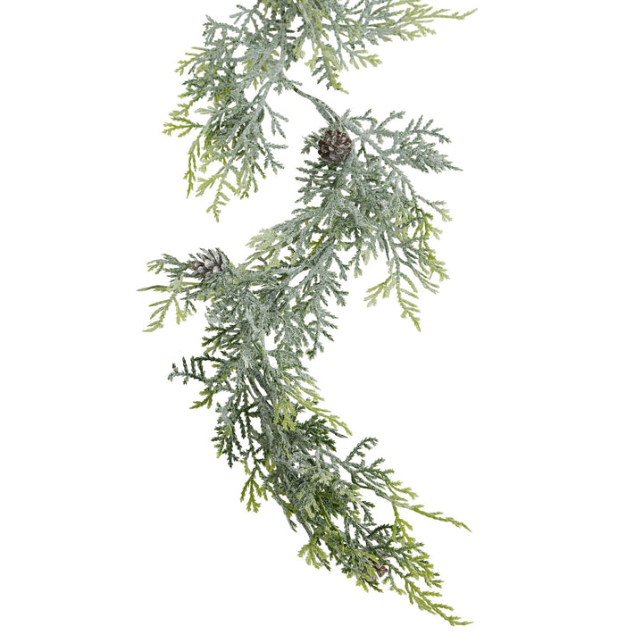 Frosted Pine Garland With Pinecones Hill 3