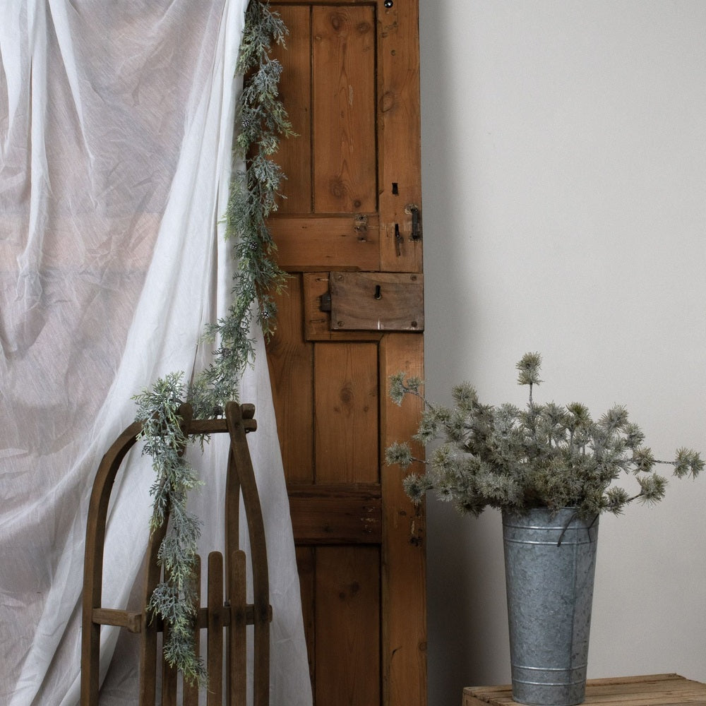 Frosted Pine Garland With Pinecones Hill 4