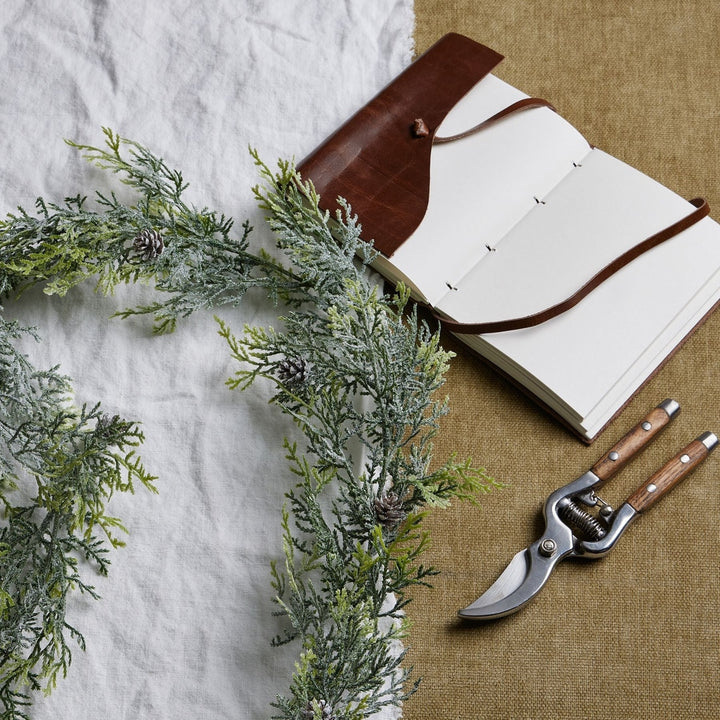 Frosted Pine Garland With Pinecones Hill 5