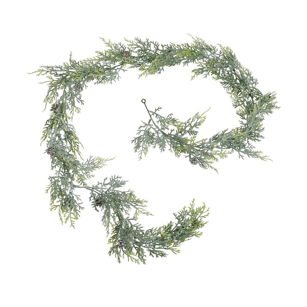 Frosted Pine Garland With Pinecones Hill 2