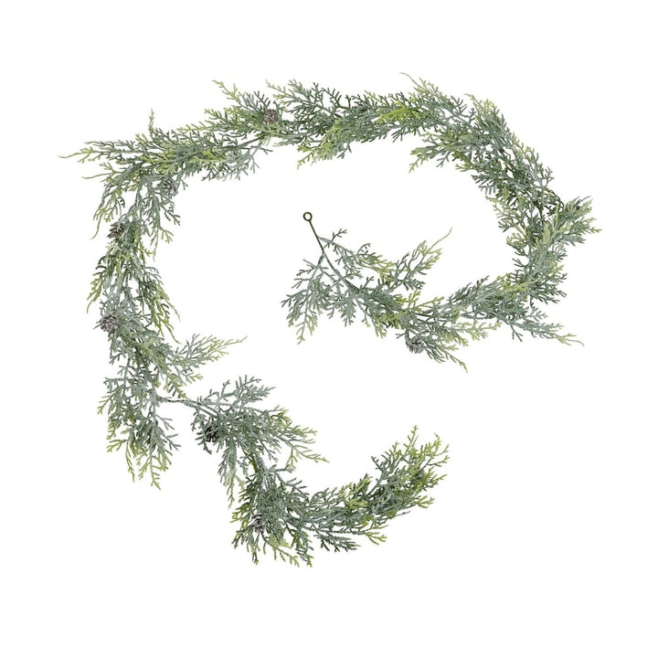 Frosted Pine Garland With Pinecones Hill 2