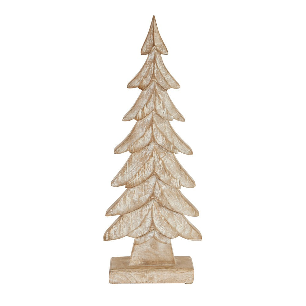 Carved Wood Large Christmas Tree Hill 2