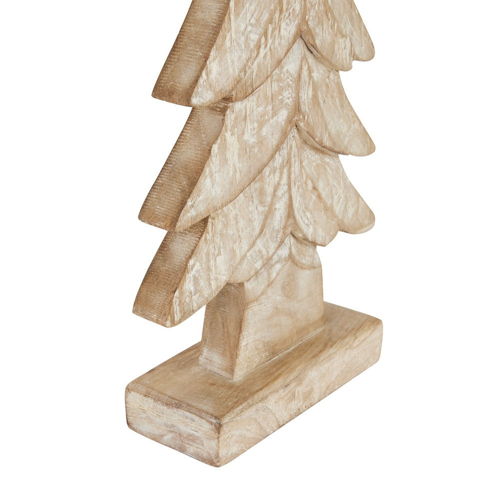 Carved Wood Large Christmas Tree Hill 3