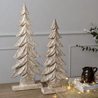 Hill Interiors Carved Wood Christmas Tree - Large