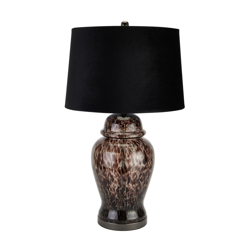 Hill Interiors Black Dapple Acanthus Lamp