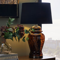 Hill Interiors Amber Dapple Acanthus Lamp