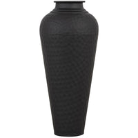 Hill Interiors Matt Black Hammered Vase With Lid