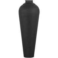 Hill Interiors Matt Black Medium Hammered Vase With Lid