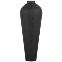 Hill Interiors Matt Black Medium Hammered Vase With Lid