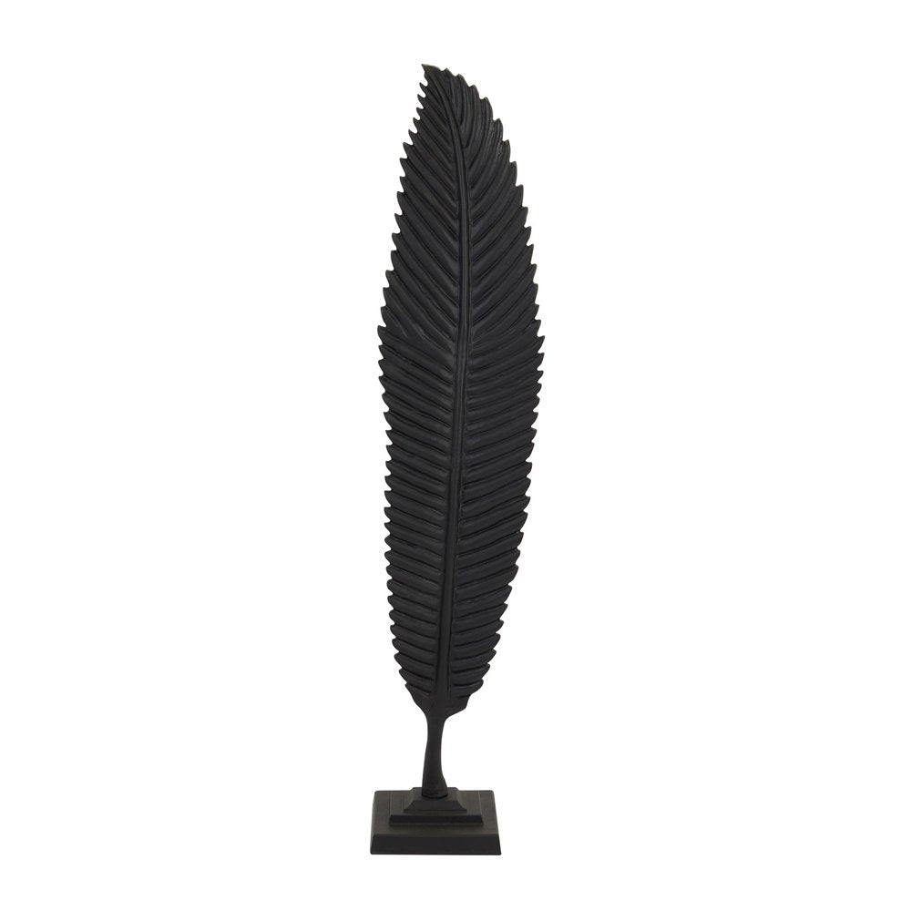 Hill Interiors Black Cast Leaf Ornament