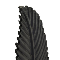 Hill Interiors Black Cast Leaf Ornament