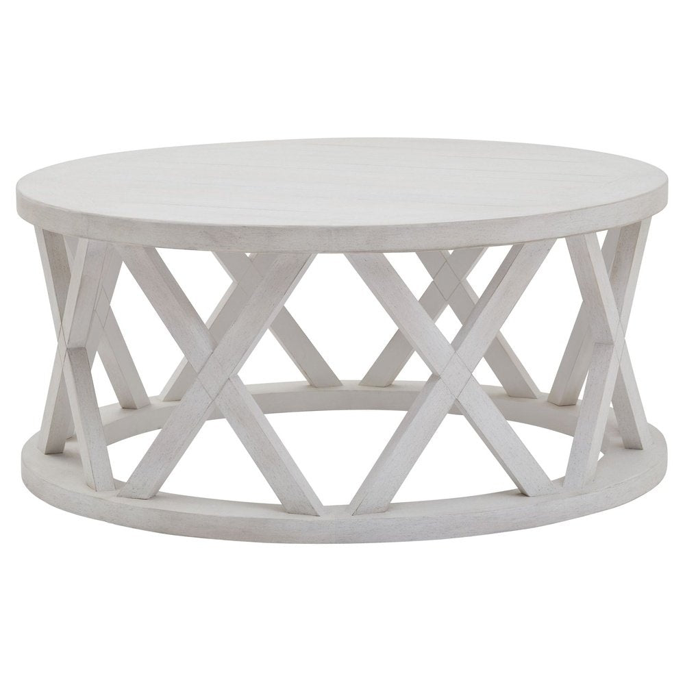 Hill Interiors Stamford Plank Collection Round Coffee Table