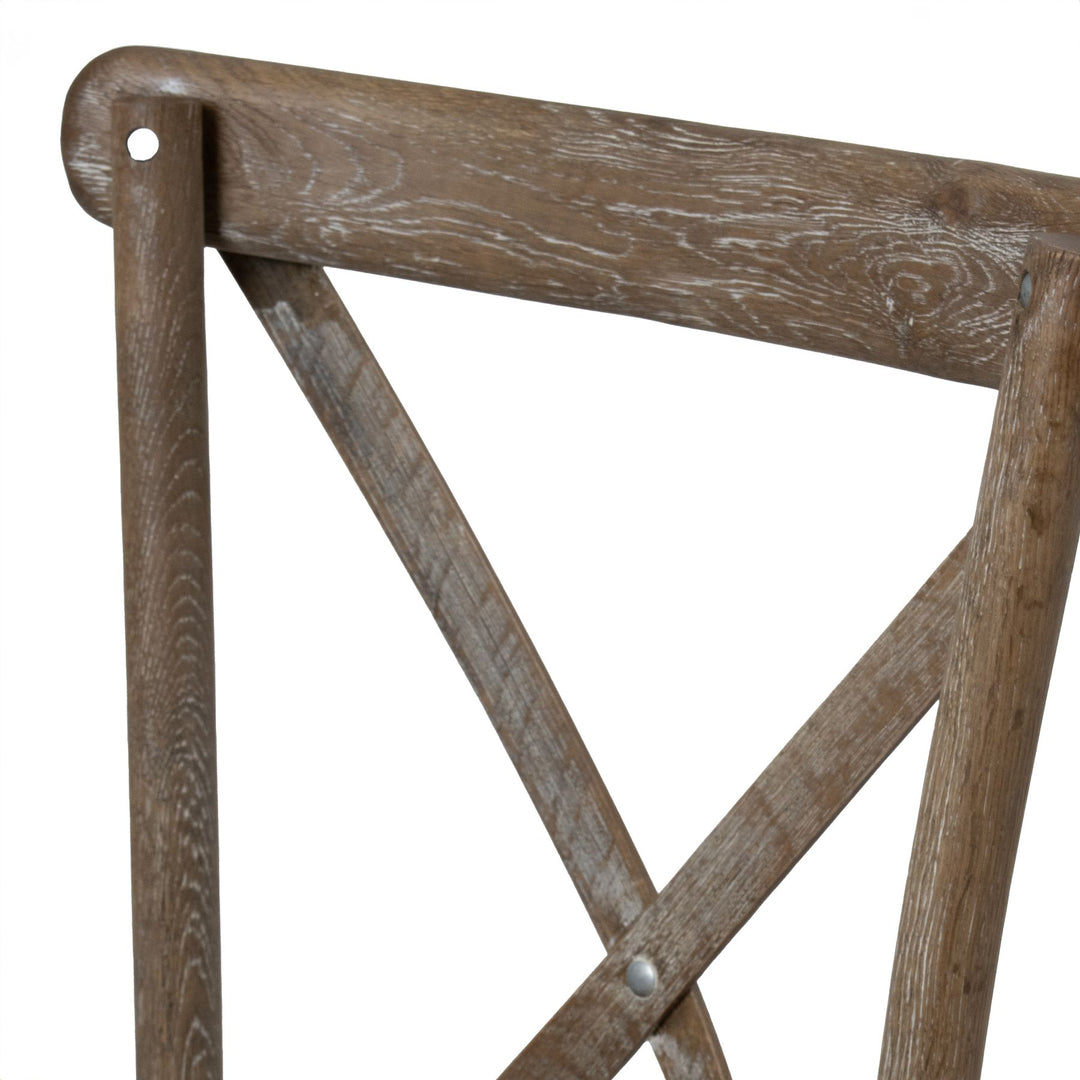 Cross Back Dining Chair - Light Oak Hill 3