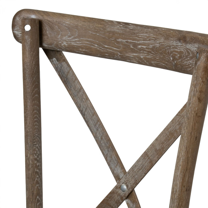 Cross Back Dining Chair - Light Oak Hill 3