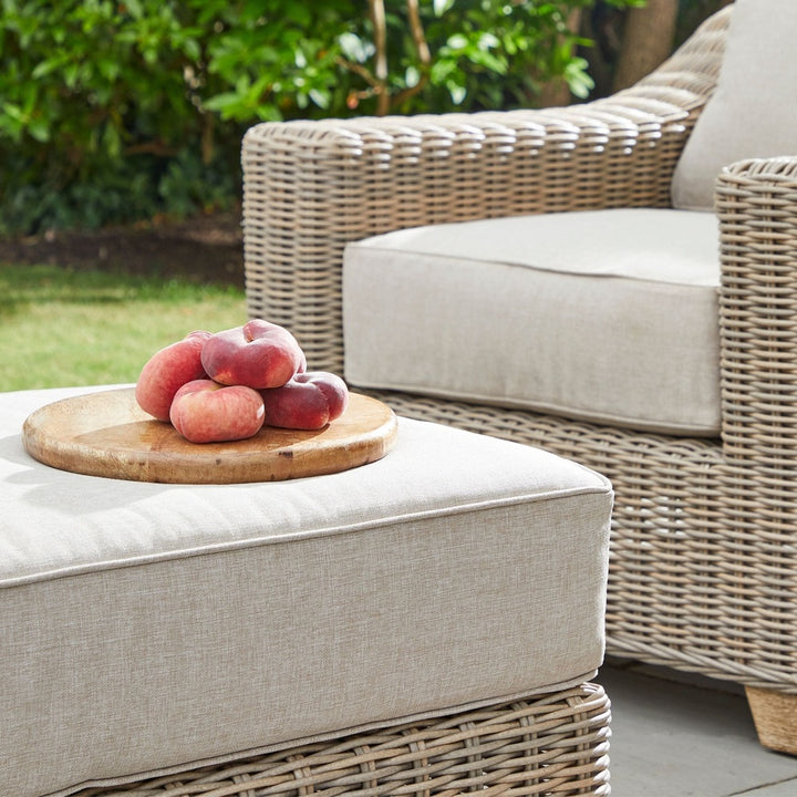 Capri Collection Outdoor Foot Stool - Beige Hill 3
