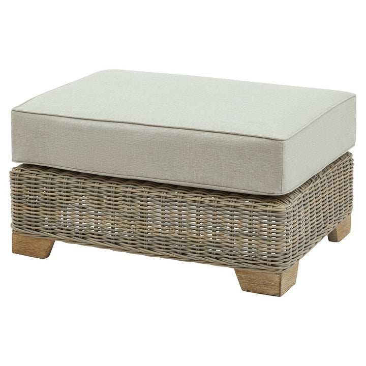 Capri Collection Outdoor Foot Stool - Beige Hill 1