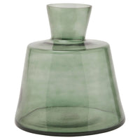 Hill Interiors Smoked Glass Ellipse Vase in Sage