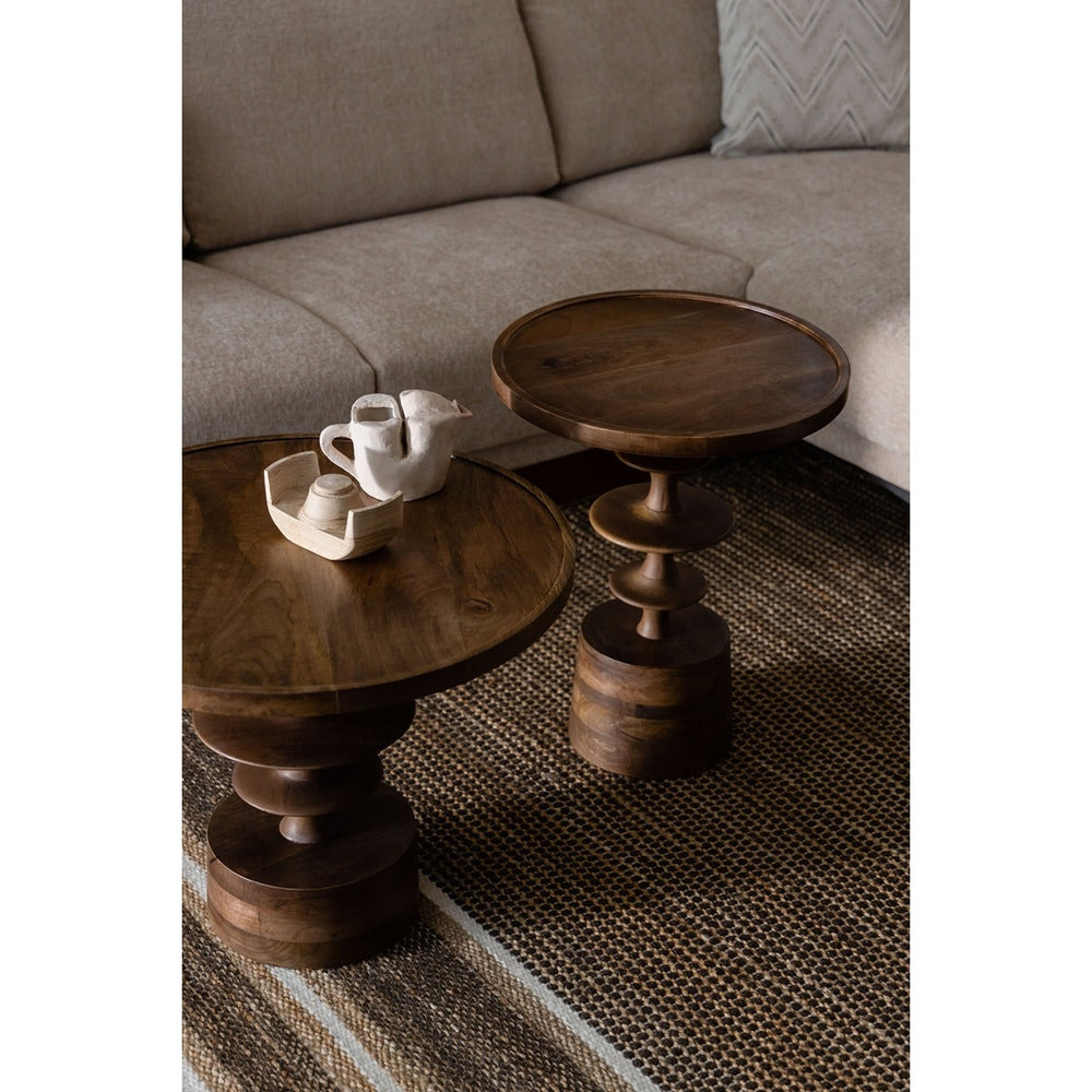 Cath Round Coffee Table - Walnut Dutchbone 2