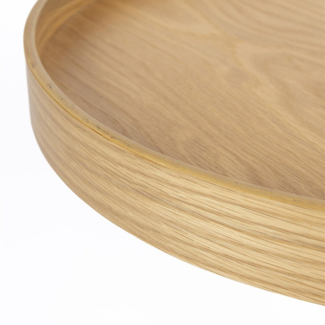Yuri Round Side Table - Oak & Black Zuiver 4