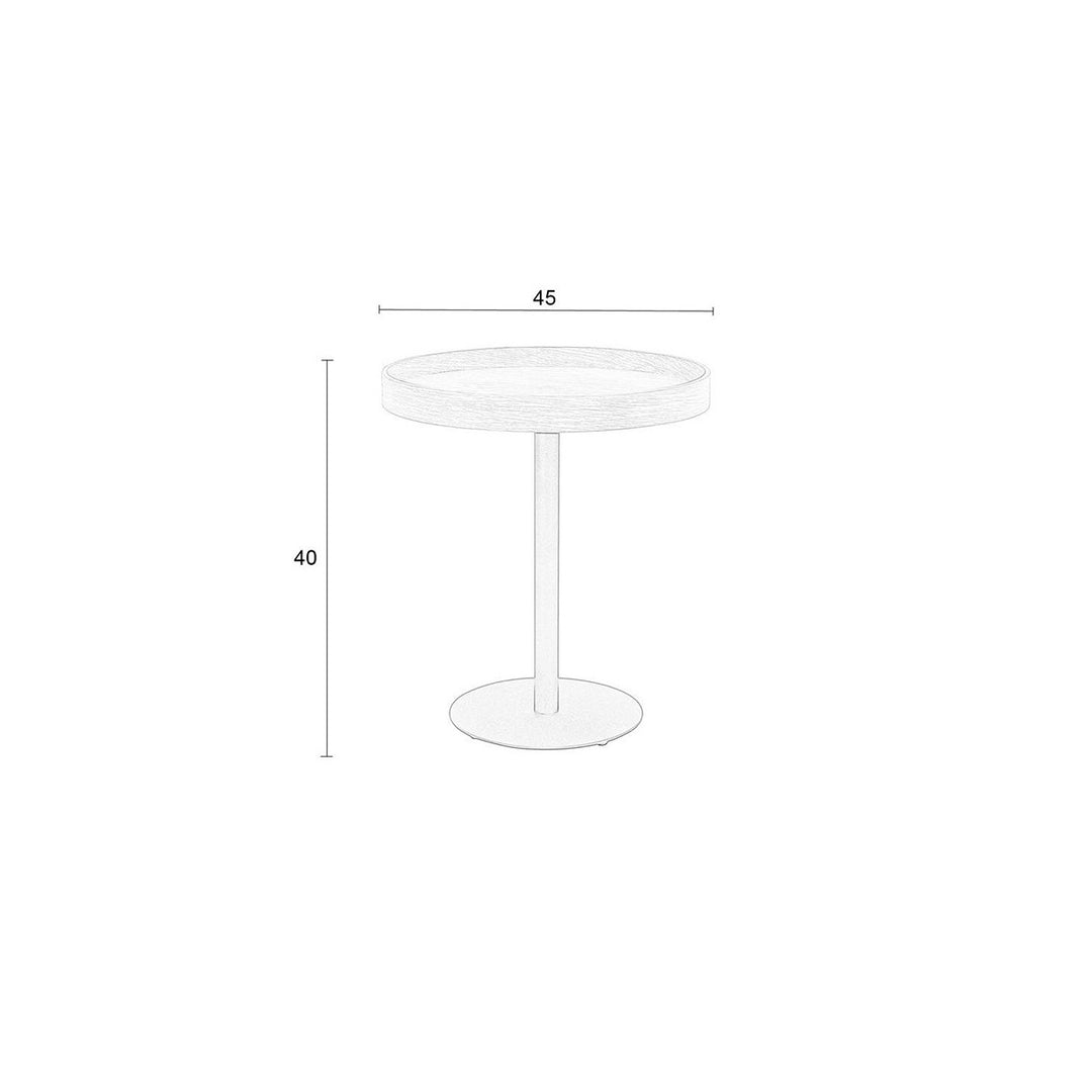 Yuri Round Side Table - Oak & Black Zuiver 6