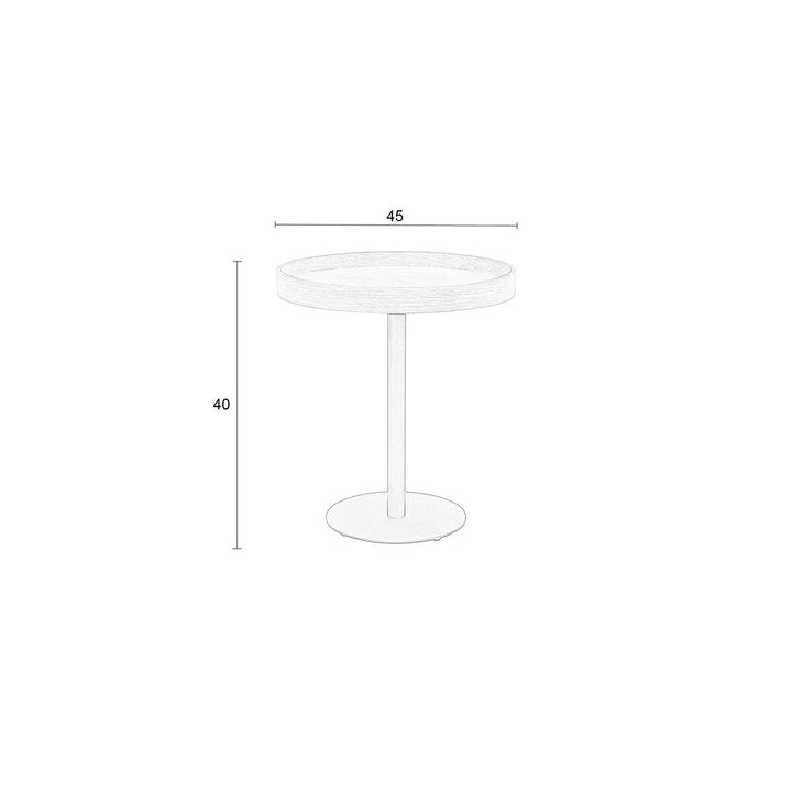 Yuri Round Side Table - Oak & Black Zuiver 6