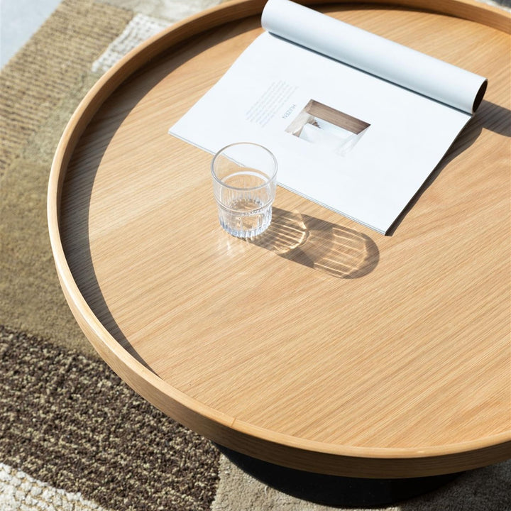 Yuri Round Side Table - Oak & Black Zuiver 9