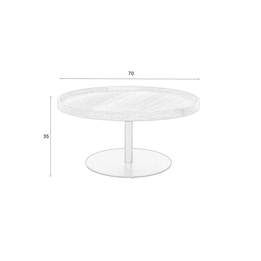 Yuri Round Side Table - Oak & Black Zuiver 13