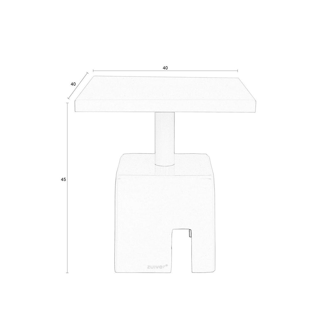 Chubby Square Side Table - Stone Green Zuiver 8