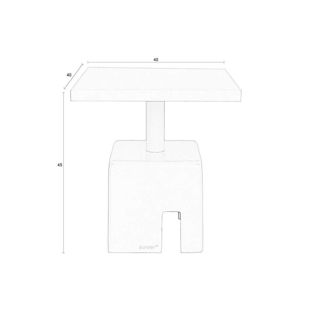 Chubby Square Side Table - Ocean Blue Zuiver 7