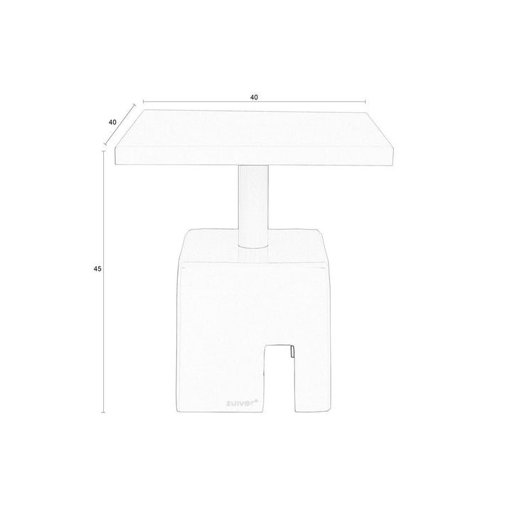 Chubby Square Side Table - Ocean Blue Zuiver 7