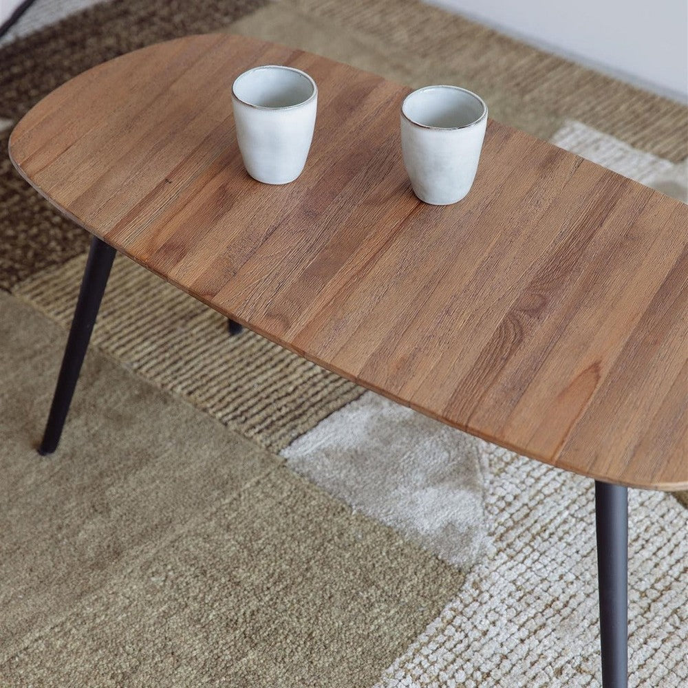 Gualdo Oval Coffee Table - Brown & Black Zuiver 2
