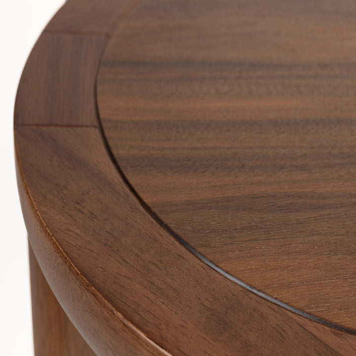 Storm Round Coffee Table - Walnut Zuiver 2
