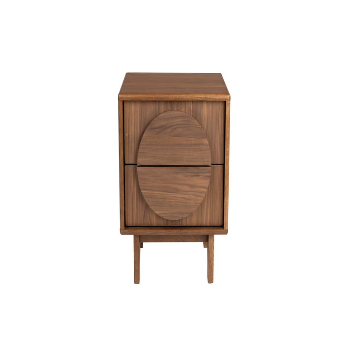 Groove Side Table / Bedside Table - Walnut Zuiver 1