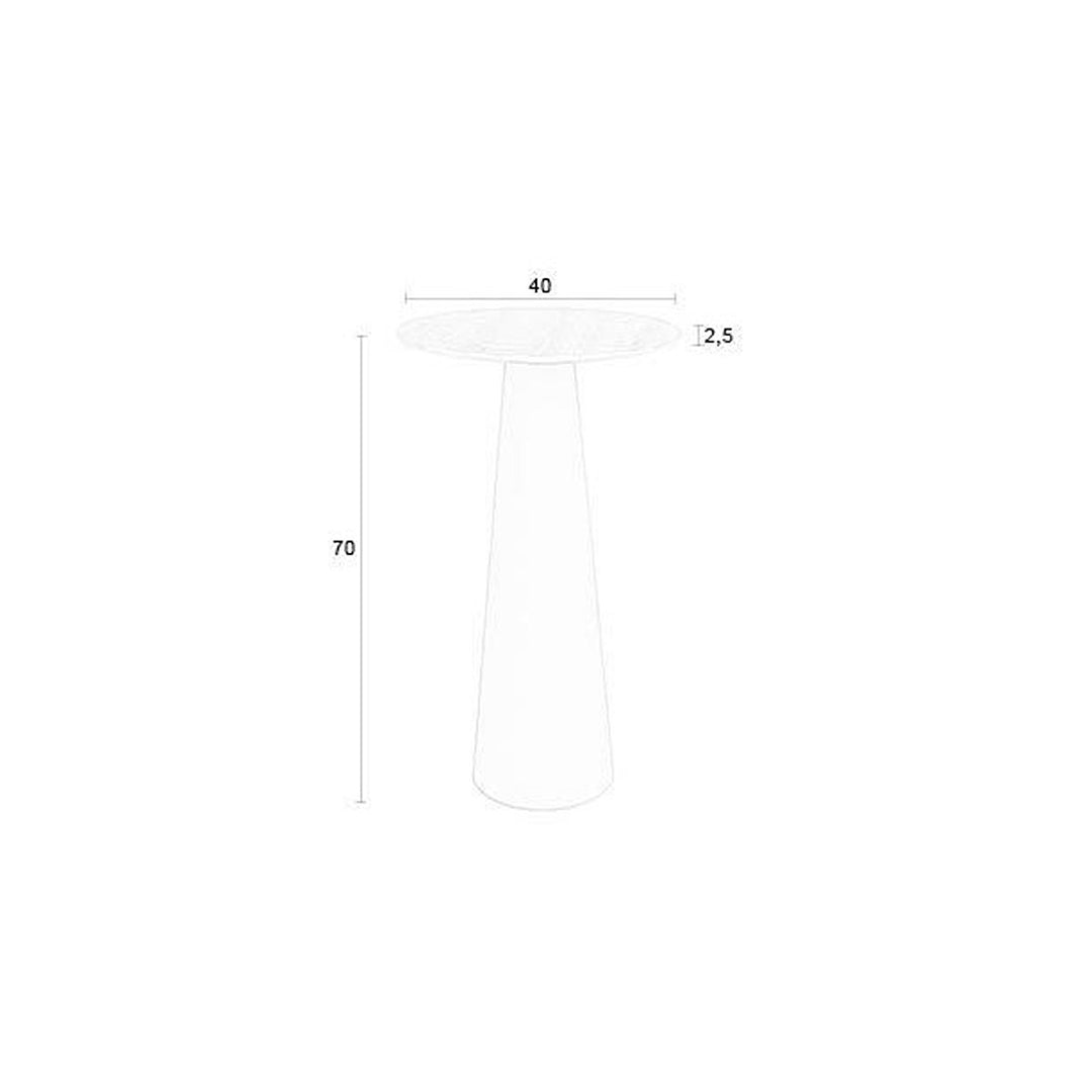 Joya High Round Side Table - Beige Zuiver 6