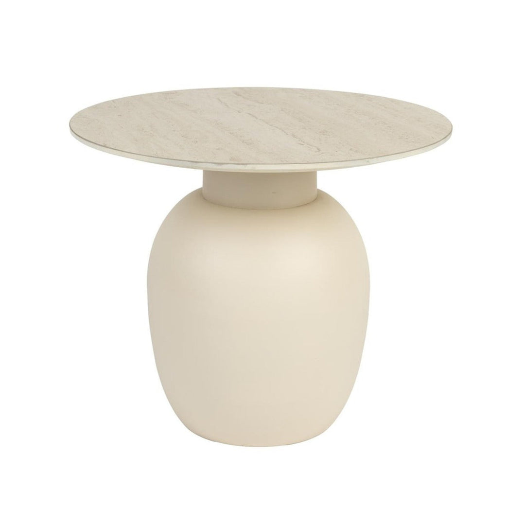 Karula Low Round Side Table - Beige Zuiver 1