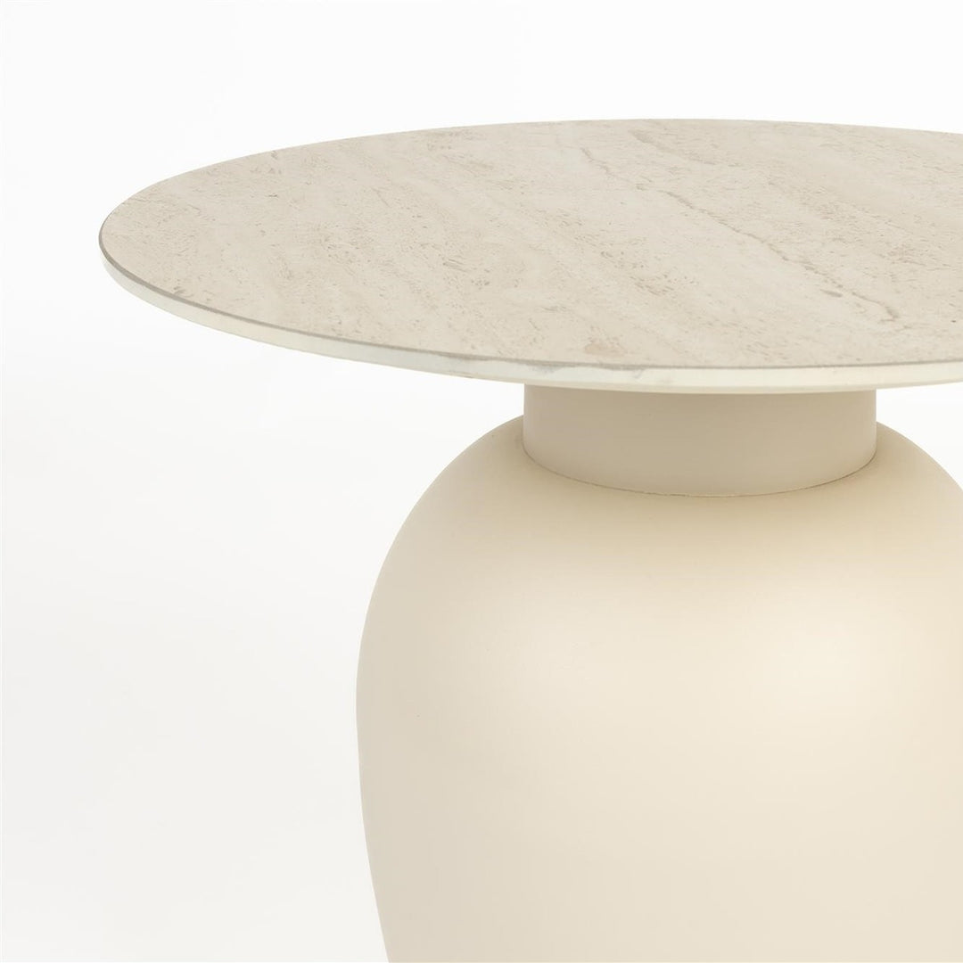 Karula Low Round Side Table - Beige Zuiver 4
