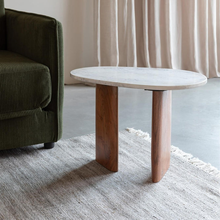 Tanda Side Table - Marble & Acacia Zuiver 6