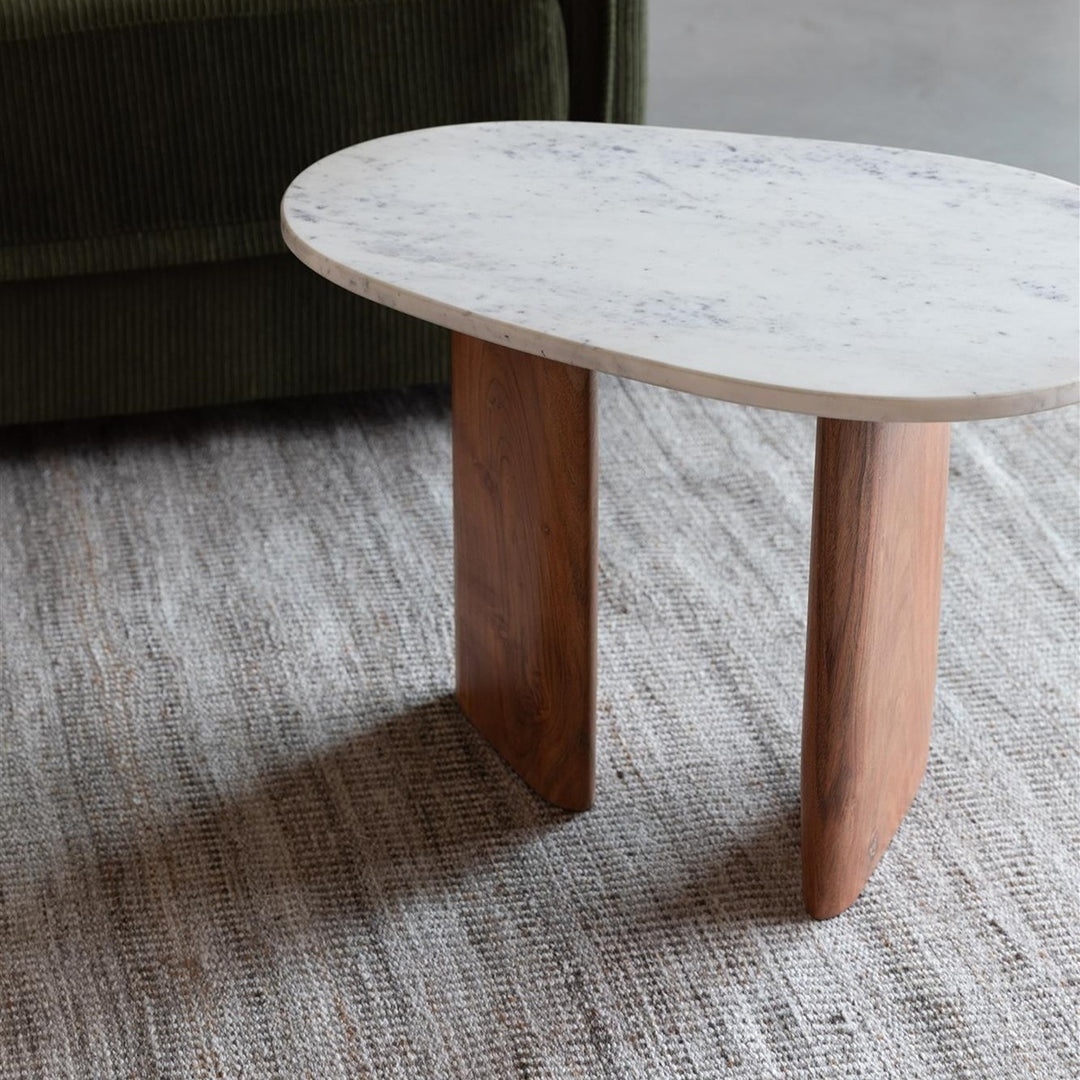 Tanda Side Table - Marble & Acacia Zuiver 7