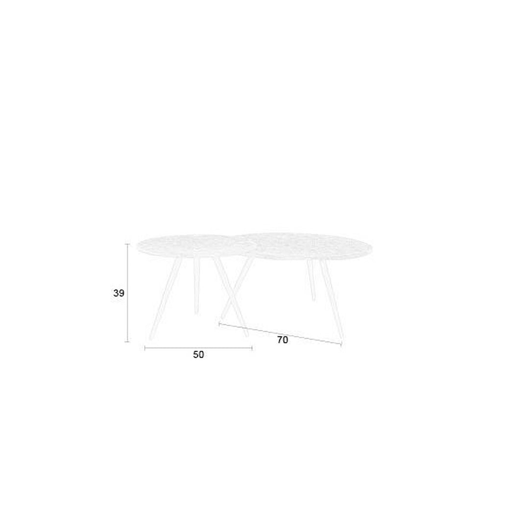 Webster Set of 2 Coffee & Side Table - Chocolate Zuiver 7